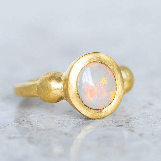 Opal Talisman Ring in 14ct Yellow Gold, Size O (In Stock)