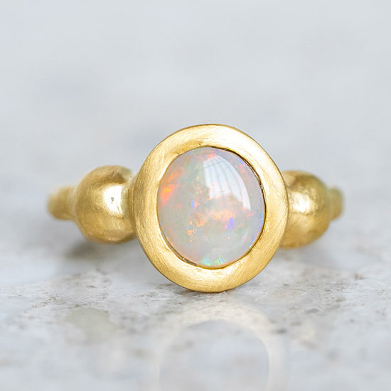 Opal Talisman Ring in 14ct Yellow Gold, Size O (In Stock)