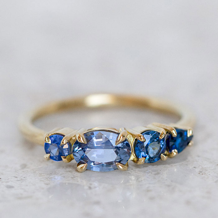 All Blues Sapphire Splice Ring