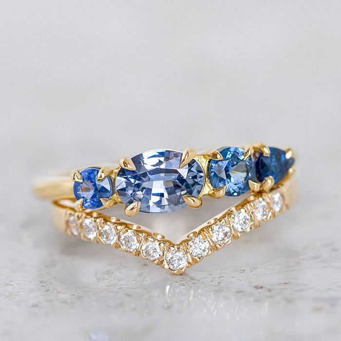 All Blues Sapphire Splice Ring