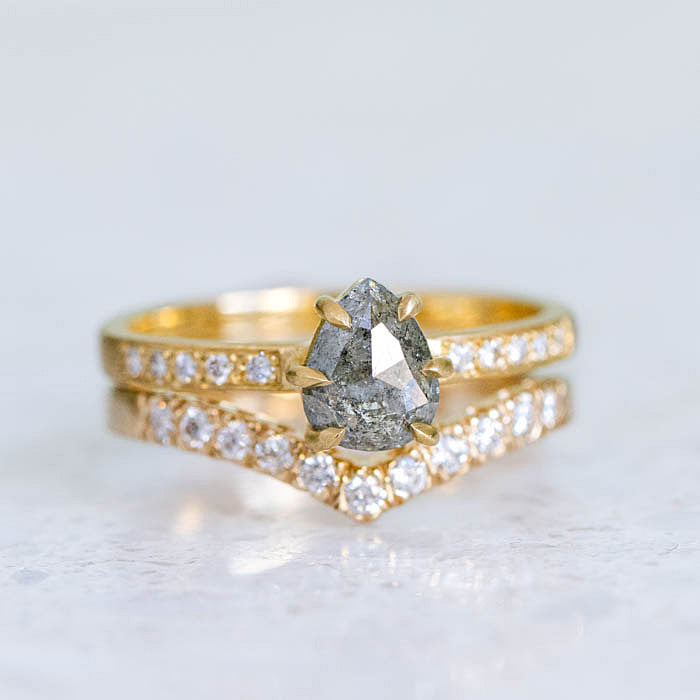 Salt & Pepper Diamond Elizabeth Ring