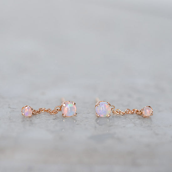 Load image into Gallery viewer, Crystal Opal Waterfall Single Stud

