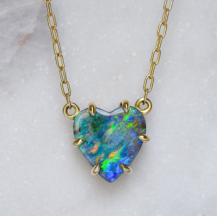 One-off Boulder Heart Pendant in 18ct Yellow Gold (In Stock)