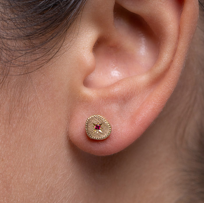 Ruby Rubble Studs