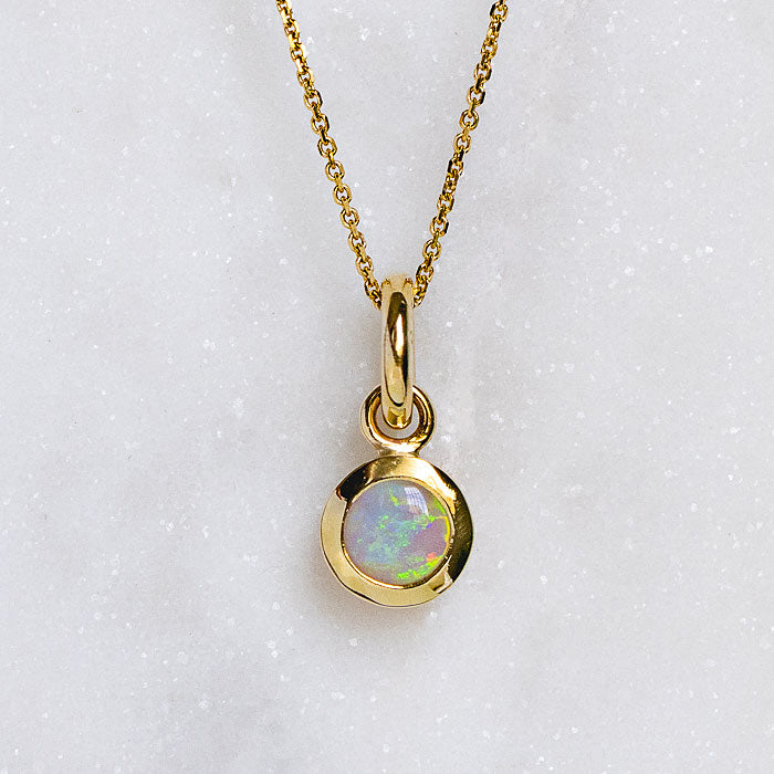 Crystal Opal Necklace in 9ct Yellow Gold (In Stock)