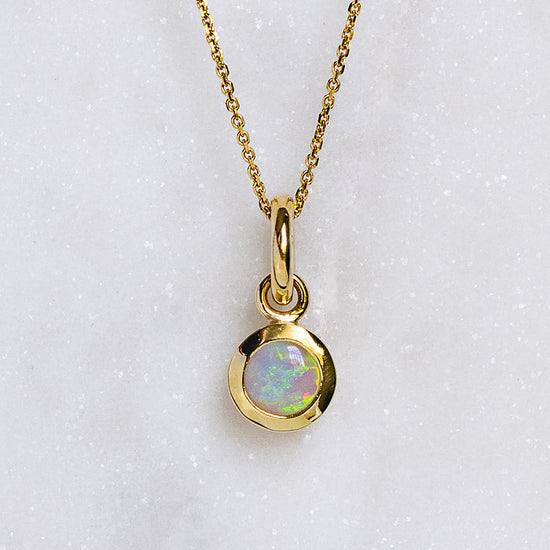 Crystal Opal Necklace in 9ct Yellow Gold (In Stock)